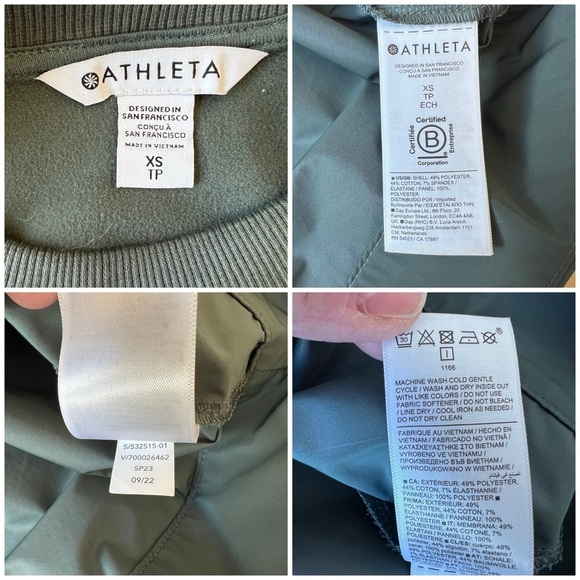 ATHLETA TRIUMPH HYBRID CREWNECK SWEATSHIRT NWOT XS OVERSIZED GORPCORE ATHLEISURE - Picture 12 of 12